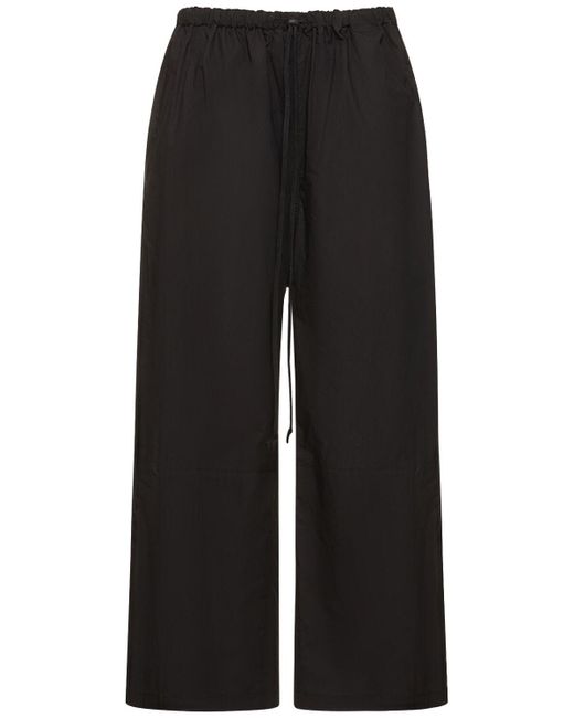 Pantalones anchos de algodón Yohji Yamamoto de color Black