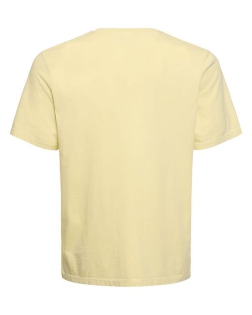 Maison Kitsuné T-shirt Aus Baumwolle Mit Patch in Yellow für Herren