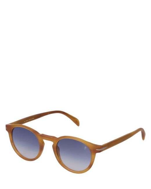David Beckham Blue Db Round Acetate Sunglasses for men