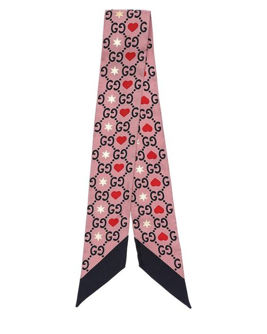 Gucci Pink Silk Neck Bow
