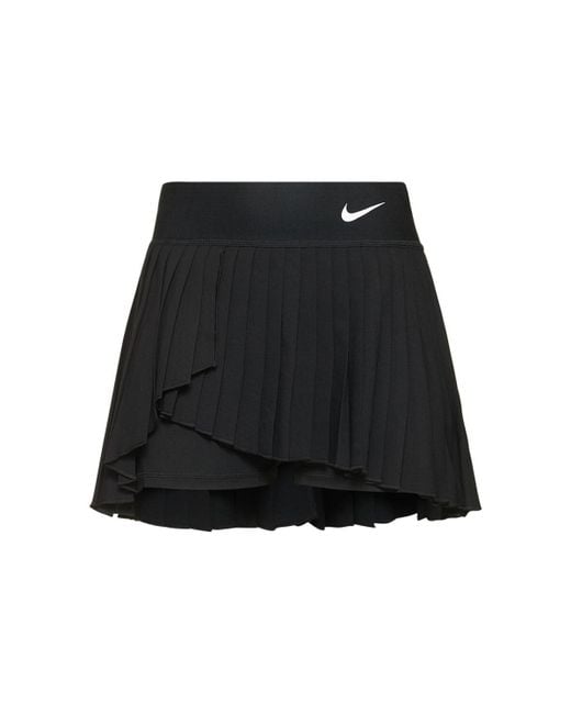 Nike Black Tennisrock Mit Plissees