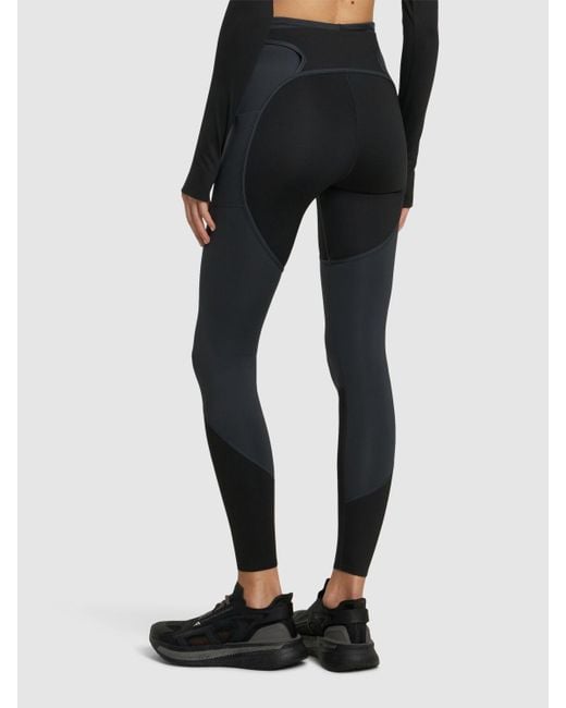 Adidas By Stella McCartney Black Two-Tone Leggings