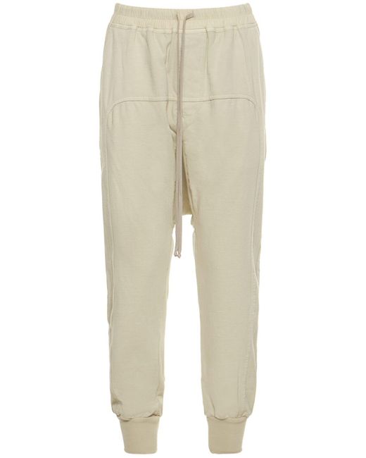 Rick Owens Prisoner Cotton Jersey Baggy Pants in Pearl (Natural) | Lyst ...