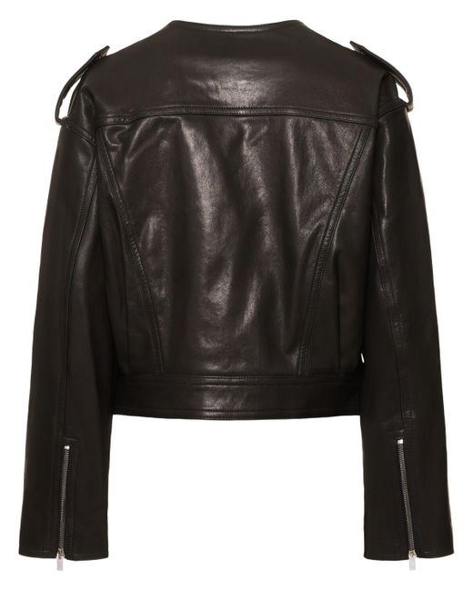 Isabel Marant Black Audric Leather Biker Jacket