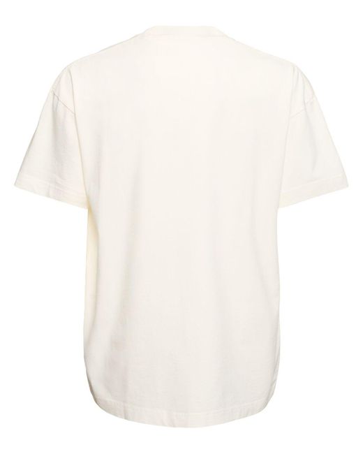 Palm Angels White Neck Logo T-Shirt for men
