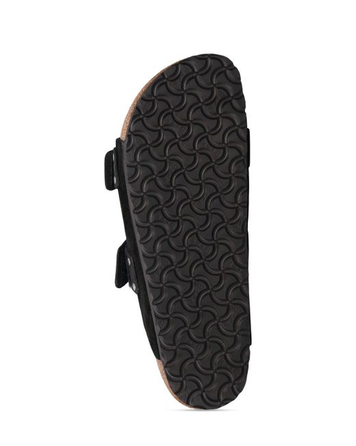 Birkenstock Black Uji Suede Sandals for men