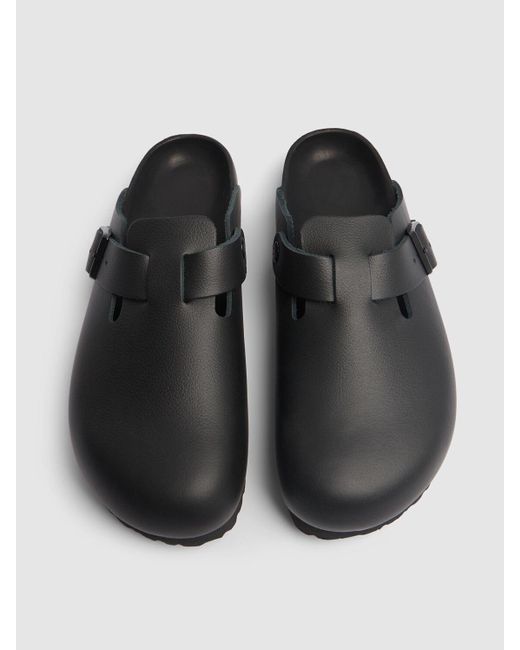 Birkenstock Black Boston Exquisite Leather Sandals for men