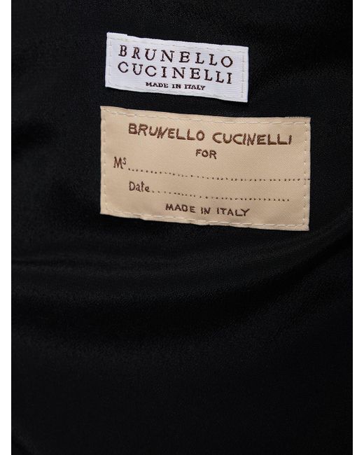 Brunello Cucinelli Black Bikerjacke Aus Leder