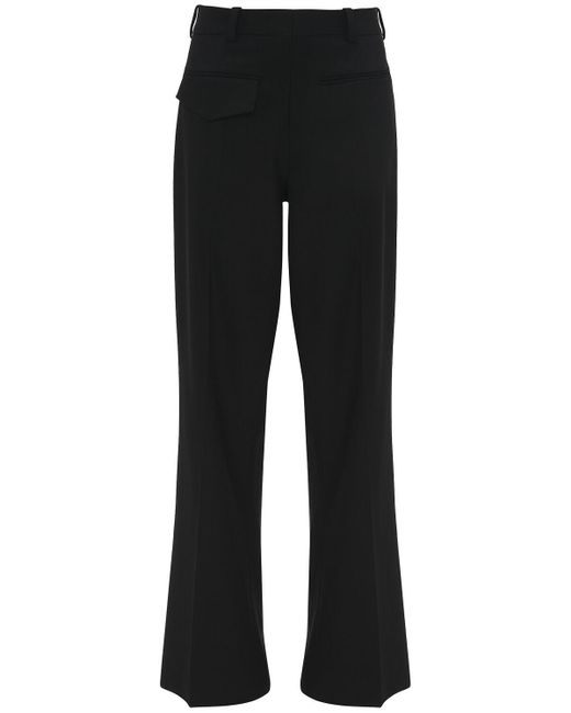 Pantalones de lana Victoria Beckham de color Black