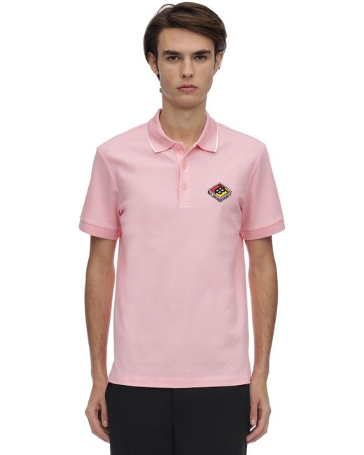 burberry pique polo mens