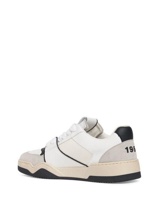 Sneakers in pelle con logo di DSquared² in White da Uomo