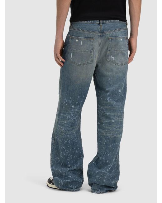 Jeans baggy fit in denim di cotone di Amiri in Blue da Uomo