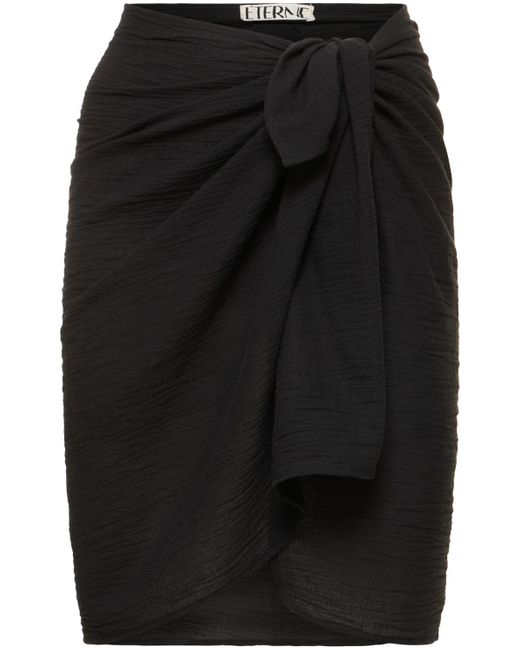 ÉTERNE Black Mini-sarong Aus Baumwolle "esme"