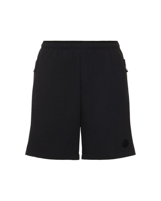 Ripstop nylon shorts di Moncler in Black da Uomo