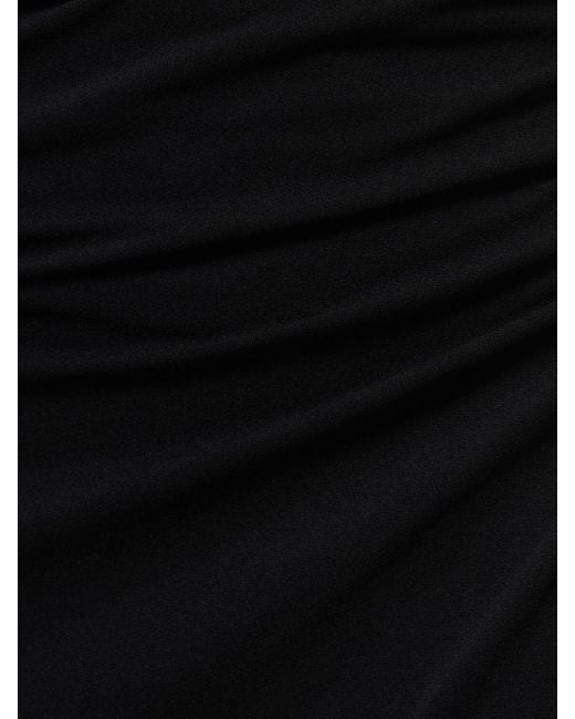 Magda Butrym Black Draped Jersey Cut Out Long Skirt