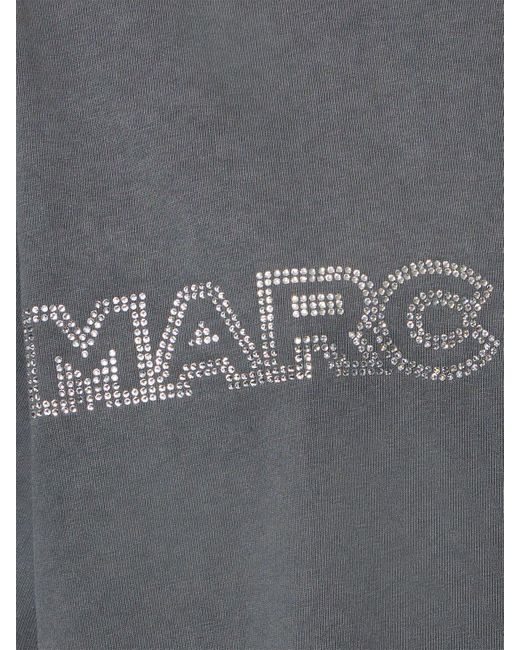 Marc Jacobs Gray Großes T-shirt Mit Kristallen
