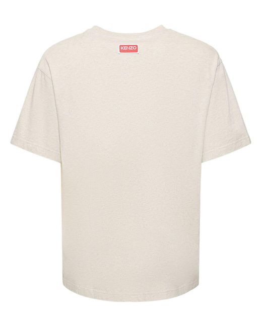 T-shirt in jersey di cotone con stampa di KENZO in Pink da Uomo