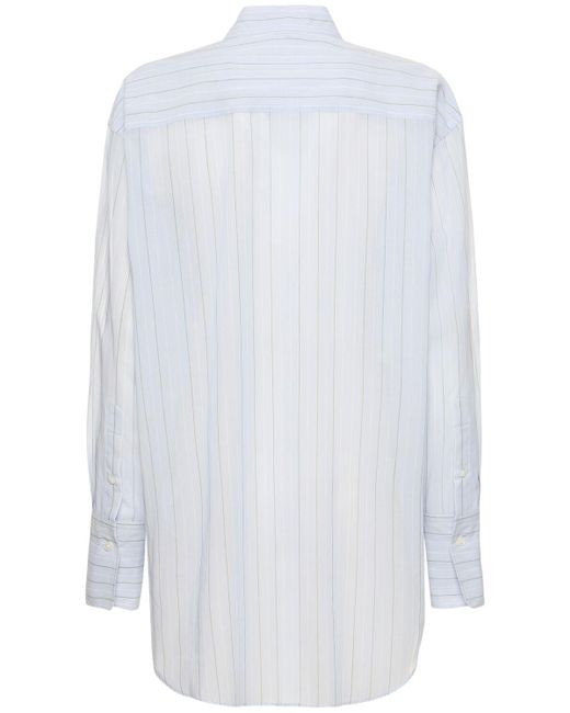 Camisa de algodón organza Auralee de color White
