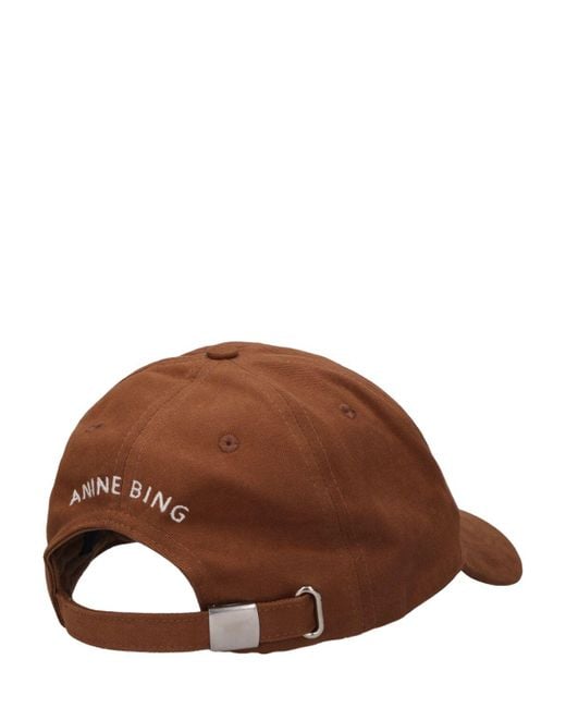 Anine Bing Brown Jeremy Cotton Baseball Cap