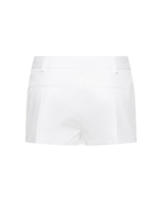 Valentino White Poplin Shorts