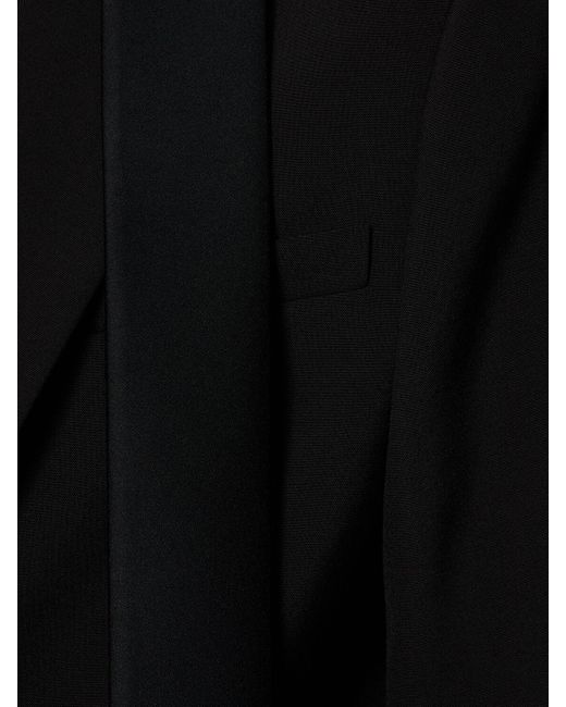 メンズ Valentino ウールテーラードタキシードジャケット Black