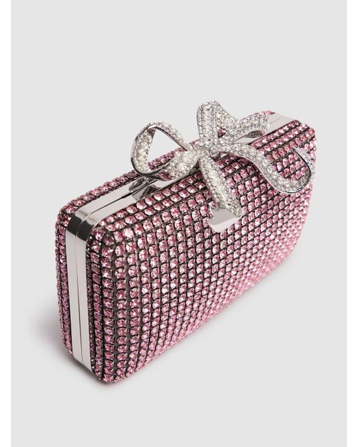 Self-Portrait Red Clutch Mit Kristallen "box"