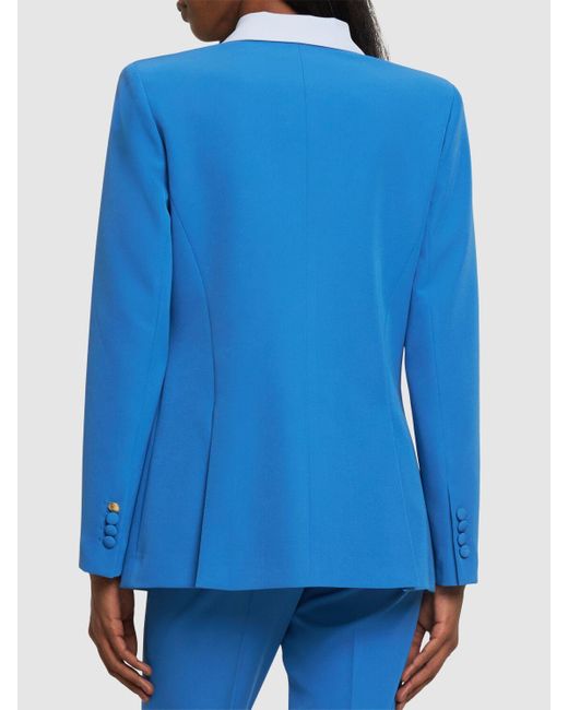 Hebe Studio The Neo Crepe Blazer Jacket in Blue Lyst