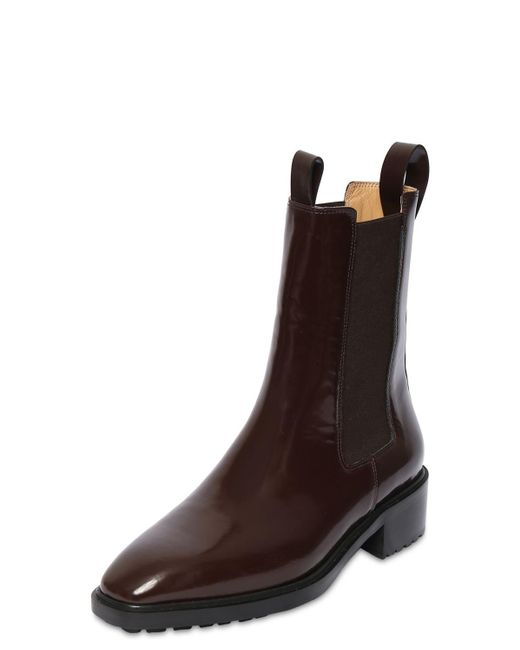 aeyde simone leather chelsea boots