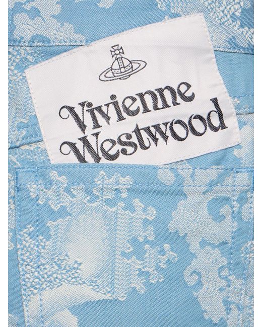 Vivienne Westwood Blue Foam Cotton Jacquard Mini Skirt
