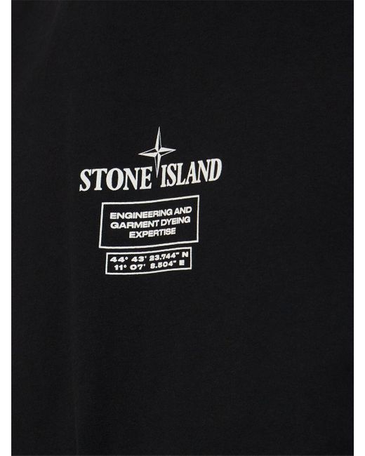 Stone Island Black Cotton Jersey T-Shirt for men