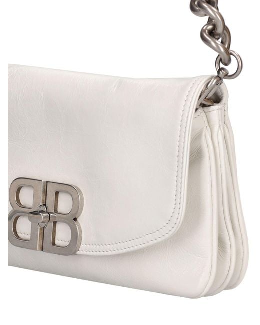 Balenciaga Natural Small Bb Soft Leather Shoulder Bag