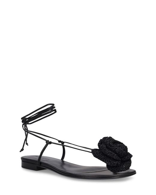 Magda Butrym Black 10mm Leather Flat Sandals