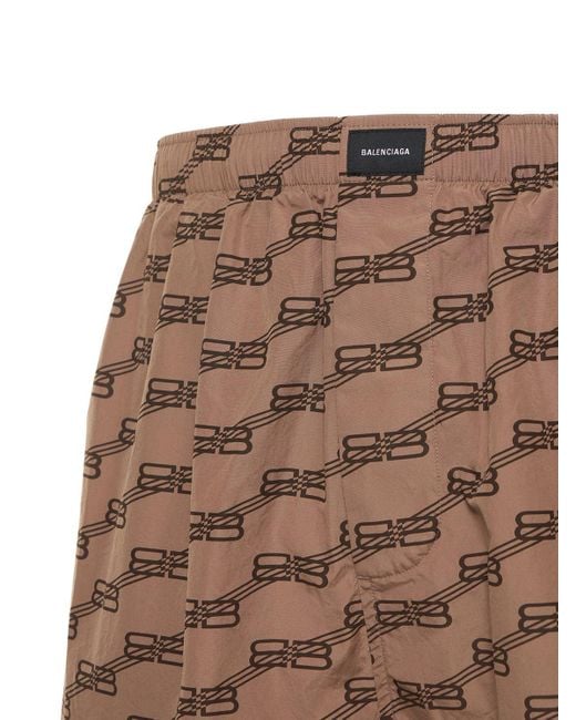 Balenciaga Brown Cotton Shorts for men