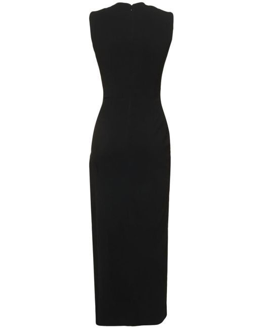 GIUSEPPE DI MORABITO Black Verziert Midikleid Aus Cady Und Satin