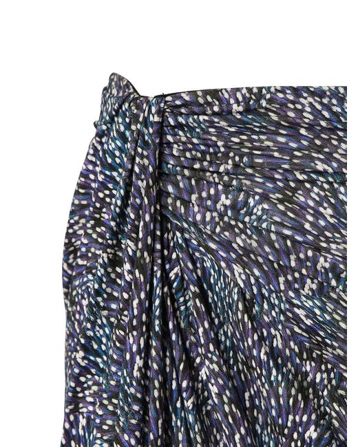 Isabel Marant Gray Jeldia Printed Viscose Blend Midi Skirt