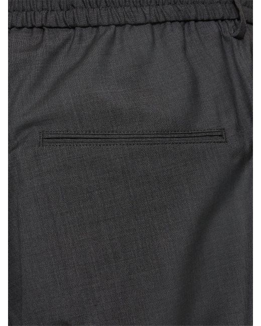 Tagliatore Gray Clapton Wool Jogger Pants for men
