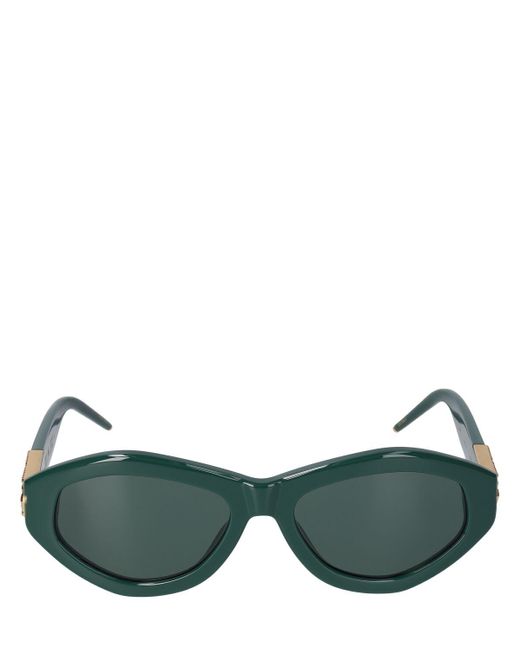 Casablancabrand Green Monogram Plaque Oval Sunglasses