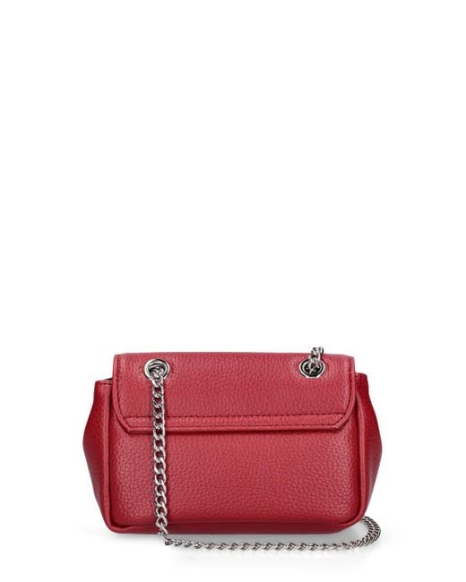 Vivienne Westwood Red Small Derby Faux Leather Shoulder Bag