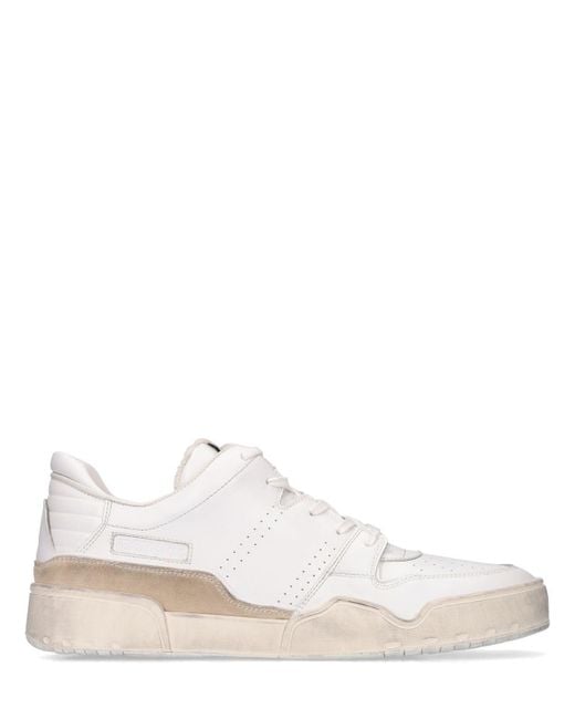 Isabel Marant Emreeh Leather Mid Top Sneakers in White for Men | Lyst