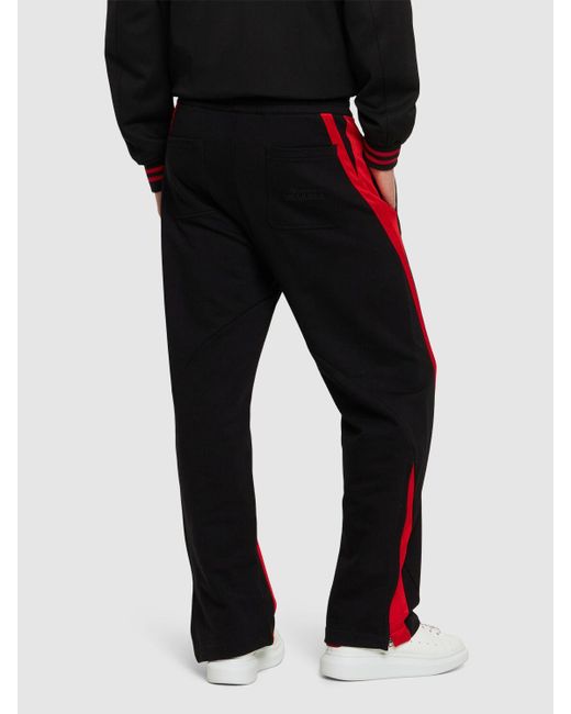 Alexander McQueen Blue Twisted Loopback Cotton Sweatpants for men