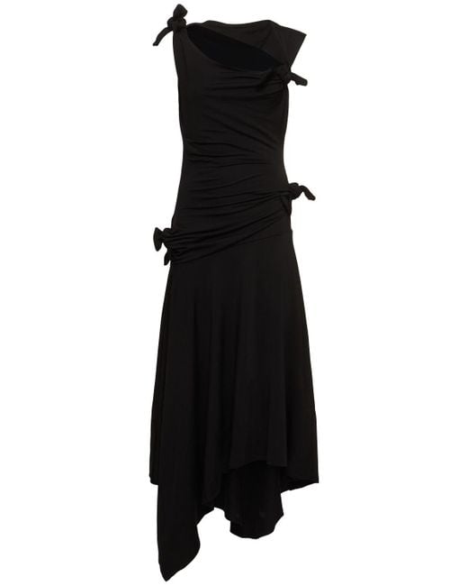 Acne Enouk ビスコースブレンドジャージー ミディワンピース Black