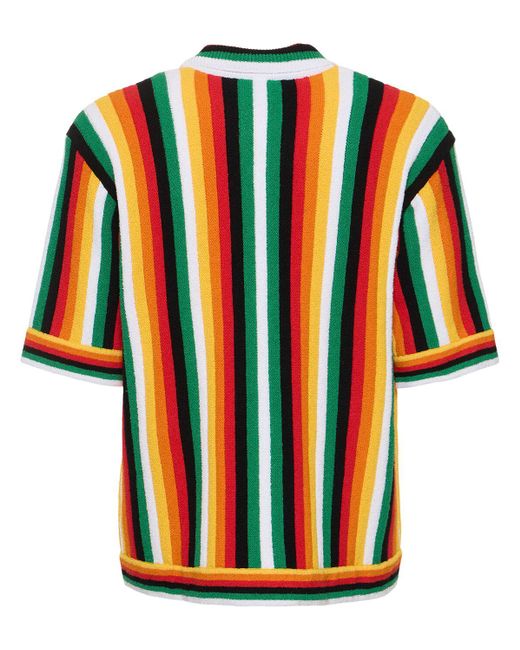 Casablancabrand Gestreiftes Hemd Aus Baumwolle Und Nylon in Multicolor für Herren