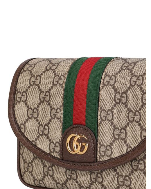 Borsa mini ophidia gg in tela di Gucci in Brown