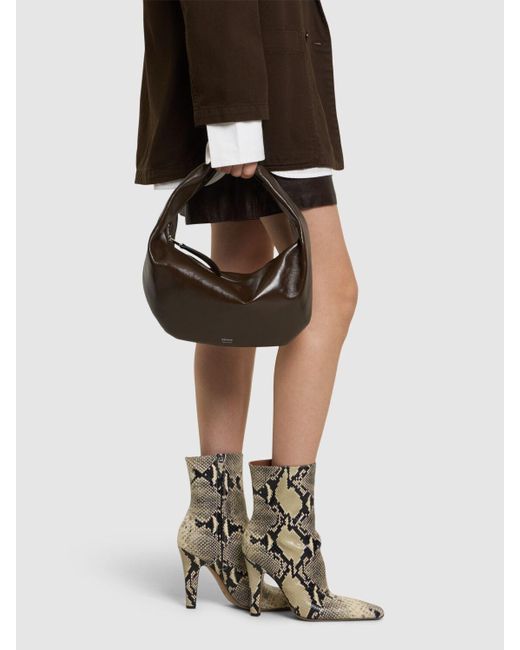 Paris Texas Metallic 100Mm Belle Snake Print Leather Boots