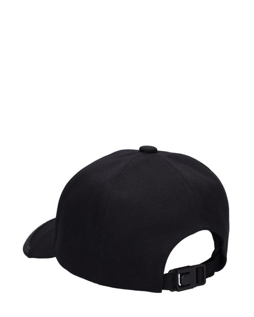 Gorra de gabardina de algodón Moncler de color Black