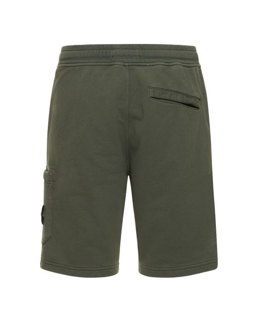 Shorts de algodón Stone Island de hombre de color Green