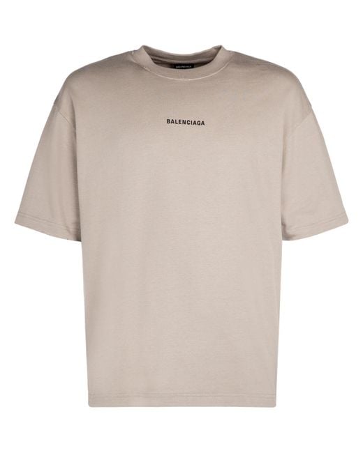 Balenciaga T-shirt Aus Baumwolljersey Mit Druck in White für Herren