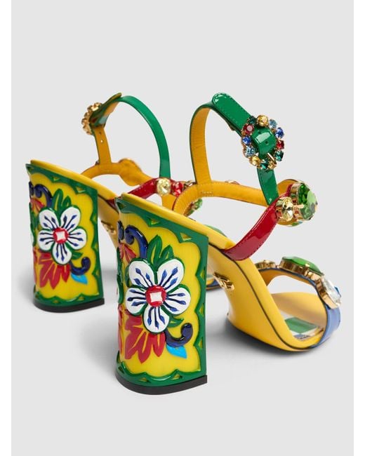Sandalias keira de charol 105mm Dolce & Gabbana de color Multicolor