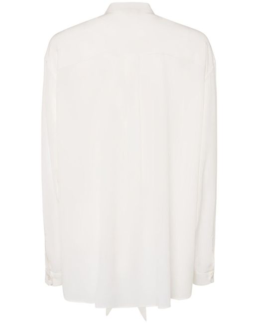 メンズ Dolce & Gabbana オーバーサイズシルククレープデシンシャツ White