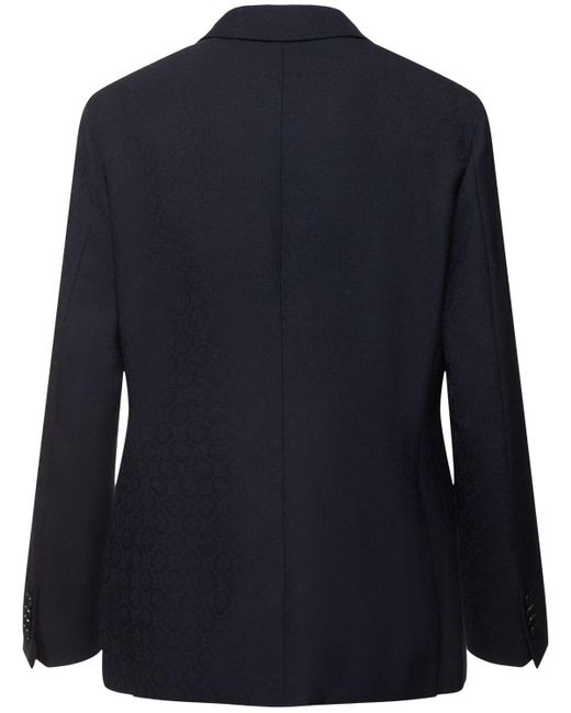 Etro Blue Roma Wool & Cashmere Blazer for men